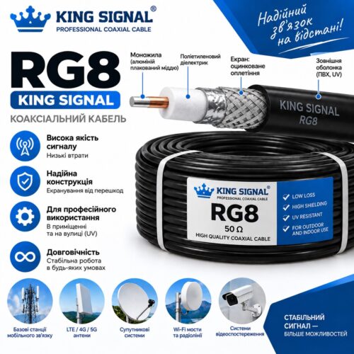 Кабель RG8 King Signal Кабель RG8 King Signal